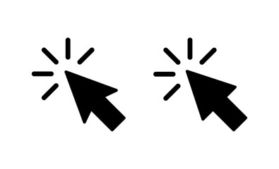 Click icon vector. pointer arrow sign and symbol. cursor icon