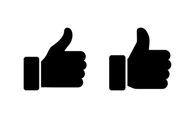 Like icon vector. Thumbs up sign and symbol. Hand like