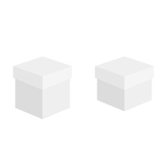 Realistic set of cardboard boxes. Front and perspective views. jpeg illustration isolated on a white background. Can be used for food, medicine, cosmetics, 3d jpg. Ready for your design
