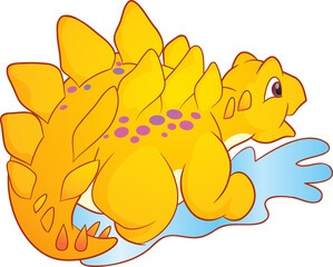 funny cartoon dinosaurs for kids cute dinosaurs. T-rex, diplodocus, triceratops cartoon style