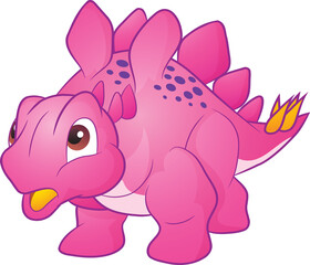 Fototapeta premium funny cartoon dinosaurs for kids cute dinosaurs. T-rex, diplodocus, triceratops cartoon style