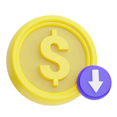 Obraz premium dollar illustration 3d