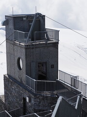 Tower on Klein Matterhorn in Switzerland - vertical
