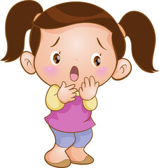 Fototapeta premium cute little children or kids cartoon character