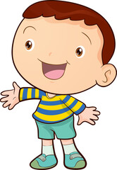 cute little children or kids cartoon character
