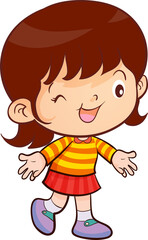 cute little children or kids cartoon character