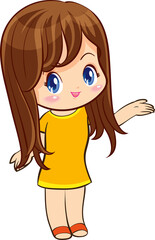 cute little children or kids cartoon character