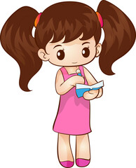 cute little children or kids cartoon character