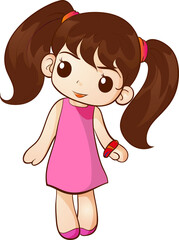 cute little children or kids cartoon character