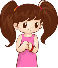 cute little children or kids cartoon character