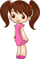 cute little children or kids cartoon character