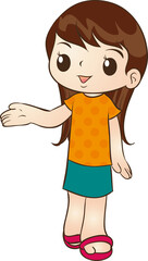 cute little children or kids cartoon character