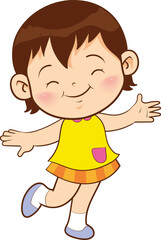 cute little children or kids cartoon character
