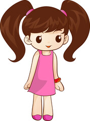 cute little children or kids cartoon character