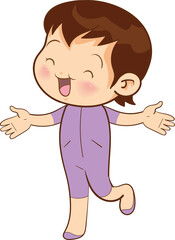 cute little children or kids cartoon character