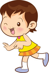 cute little children or kids cartoon character