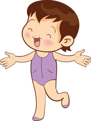 cute little children or kids cartoon character