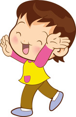 cute little children or kids cartoon character
