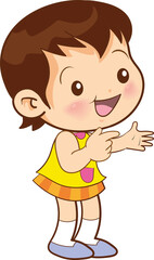 cute little children or kids cartoon character