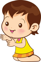 cute little children or kids cartoon character
