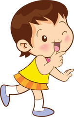 cute little children or kids cartoon character