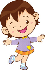 cute little children or kids cartoon character