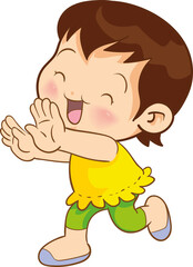 cute little children or kids cartoon character