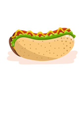 Illustration sandwich wall background 