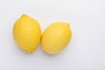Two lemon isolated on the white background