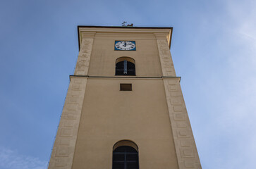 Tower of Fara Church of Sts Adalbert and Stanislaus in Rzeszow city, Poland