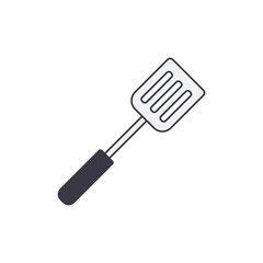 kitchen spatula icon in color, isolated on white background 