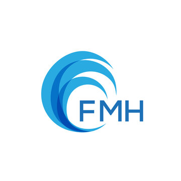 FMH letter logo. FMH blue image on white background. FMH Monogram logo design for entrepreneur and business. . FMH best icon.
