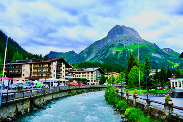 Lech in Vorarlberg Österreich 