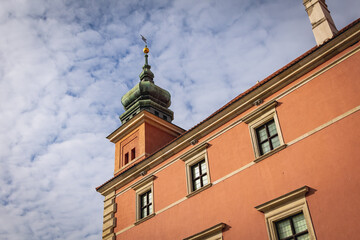 Obraz premium Royal Castle on Old Town of Warsaw city, Poland
