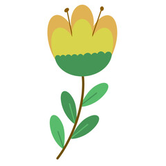 Aesthetic Flower Full Color Yellow