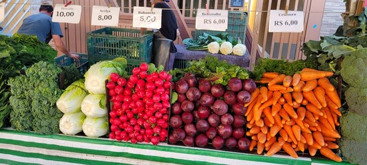vegetables at the market