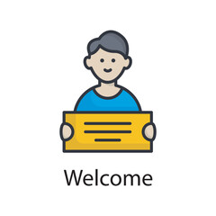 Welcome vector filled outline Icon Design illustration. Miscellaneous Symbol on White background EPS 10 File