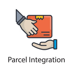 Parcel Integration vector filled outline Icon Design illustration. Miscellaneous Symbol on White background EPS 10 File