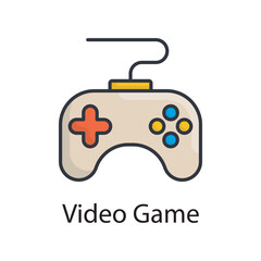 Video Game vector filled outline Icon Design illustration. Miscellaneous Symbol on White background EPS 10 File
