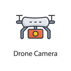 Drone Camera vector filled outline Icon Design illustration. Miscellaneous Symbol on White background EPS 10 File