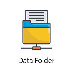 Fototapeta premium Data Folder vector filled outline Icon Design illustration. Miscellaneous Symbol on White background EPS 10 File