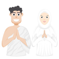 Couple Happy Eid Al Fitr Adha Ramadan Pose Give Wishing