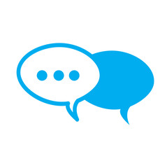 Vector illustration of a comment icon, a speech bubble icon symbol isolated on a white background