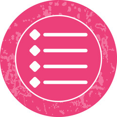 Unique Bulleted list Vector Icon