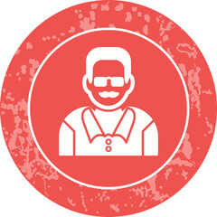Unique Male Professor Vector Icon