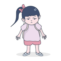 cute little school girl outfits angry expression