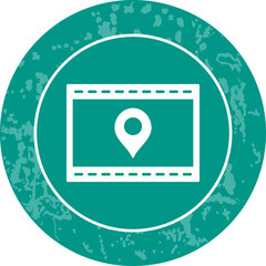 Unique Location Web Advertising Vector Icon