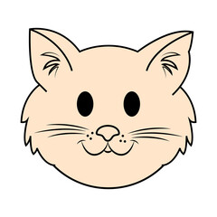 Cute Orange Cat Emoticon Emoji Happy