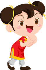 Chinese Kids New Years Day