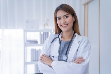 asian female doctor at hospital